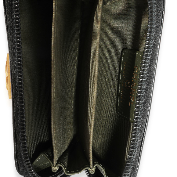 Chanel Black Quilted Caviar Zip-Around Boy Coin Purse - Picture 2 of 7